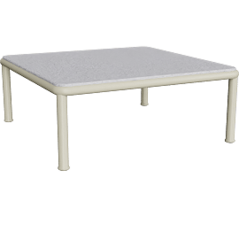 Perspective view of Campus Outdoor Coffee Table, Pebble Grey