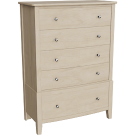 Perspective view of Clara 5 Drawer Chest