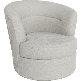 Perspective view of Vina Swivel Barrel Arm Chair, Oyster