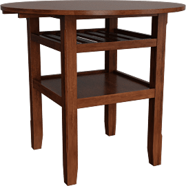 Perspective view of Taty Cherry Counter Height Dining Table