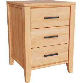 Perspective view of Luna Nightstand