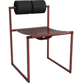 Perspective view of PRIMA SIDE CHAIR, MATTONE