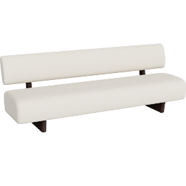 Perspective view of Beau 90" Armless Bench