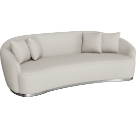 Perspective view of Raven Cream Beige 97 Sofa
