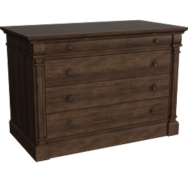 Perspective view of Heritage Workstation Combo File Cabinet