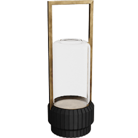 Perspective view of Pratt Teak Outdoor Lantern 17.25"