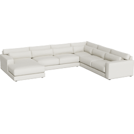 Perspective view of Retreat 4-Piece L-Shaped Sectional Sofa with Chaise Lounge