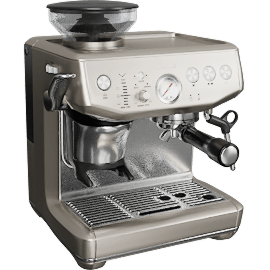 Perspective view of Breville ® Barista Express ® Impress Espresso Machine in Almond Nougat