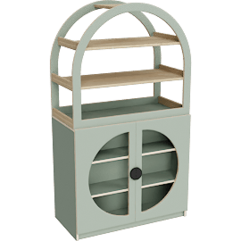 Perspective view of Arched Cabinet