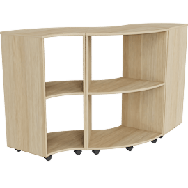 Perspective view of Ash CurvedFlexispace Set