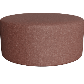 Perspective view of Highland 36" Round Ottoman