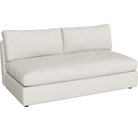 Perspective view of Aris Armless Loveseat Sectional Piece