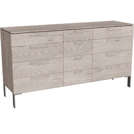 Perspective view of Kenwood 72w 20d 38h Twelve-Drawer Dresser