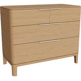 Perspective view of Kingston 40x20 33h Four-Drawer Dresser