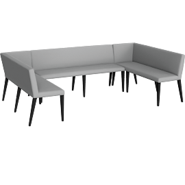 Perspective view of Ava 110x63” U-Shaped Banquette