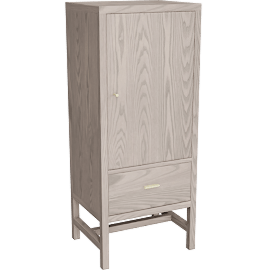 Perspective view of Berkeley 20w 16d 48h Freestanding Linen Cabinet with Wood Door