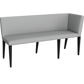 Perspective view of Ava 63” Right-Corner Banquett