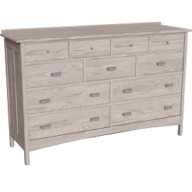 Perspective view of Atherton 75w 22d 48h Eleven-Drawer Dresser