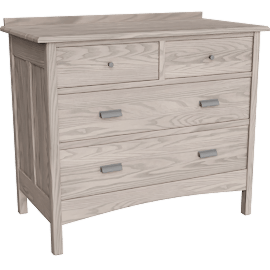 Perspective view of Atherton 43w 22d 38h Four-Drawer Dresser
