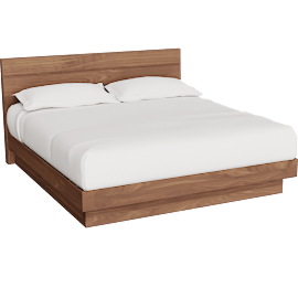Perspective view of Hudson King Bed Wood