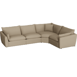 Perspective view of Weber Power 133x97” 4pc L-Sectional w/2pc Power Recliner