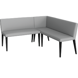 Perspective view of Ava 64x63” with Right-Corner Banquette