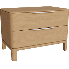 Perspective view of Kingston 32x20 23h Two-Drawer Nightstand