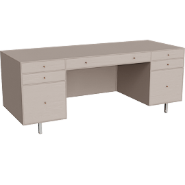 Perspective view of Hudson 72w 28d 30h Double File Drawer Desk