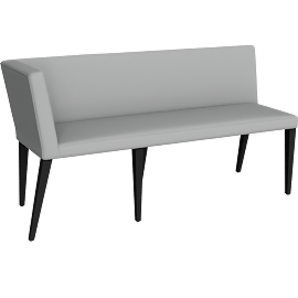 Perspective view of Ava 63” Left-Corner Banquette