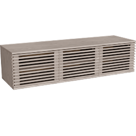 Perspective view of Coles 60w 18d 15h Floating Media Cabinet