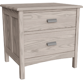 Perspective view of Atherton 26w 20d 25h Two-Drawer Nightstand
