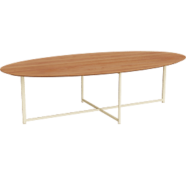Perspective view of Classic 60w 30d 16h Oval Coffee Table