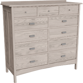 Perspective view of Atherton 58w 22d 56h Eleven-Drawer Dresser