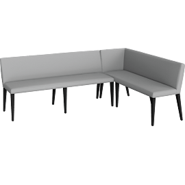 Perspective view of Ava 88x63” with Right-Corner Banquette
