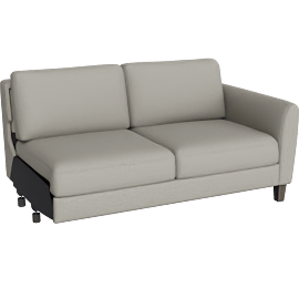 Perspective view of Natalia 66” Right-Arm Queen Sleeper Sofa