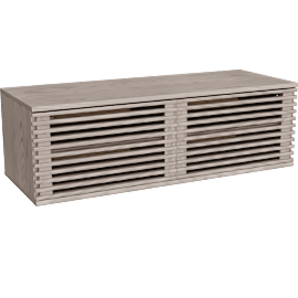 Perspective view of Coles 48w 18d 15h Floating Media Cabinet