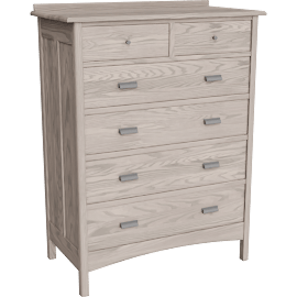 Perspective view of Atherton 43w 22d 56h Six-Drawer Dresser