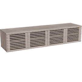 Perspective view of Coles 72w 18d 15h Floating Media Cabinet
