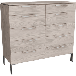 Perspective view of Kenwood 50w 20d 46h Ten-Drawer Dresser