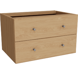 Perspective view of Beam 24w 16d Two-Drawer Insert