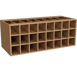 Perspective view of Beam 36w 16d Wine Rack Insert