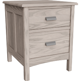Perspective view of Atherton 19w 20d 25h Two-Drawer Nightstand