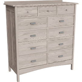 Perspective view of Atherton 52w 22d 56h Eleven-Drawer Dresser