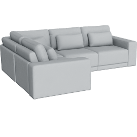 Perspective view of Orian - Sectional - 3 Seater Left