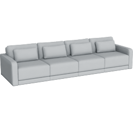 Perspective view of Orian - Sofa - 4 Seater