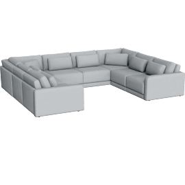 Perspective view of Orian - Sectional - 6 Seater U