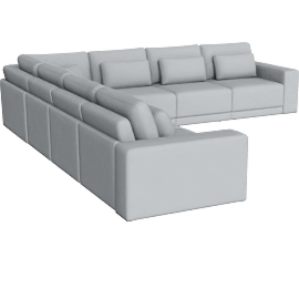 Perspective view of Orian - Sectional - 6 Seater