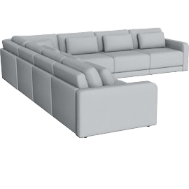 Perspective view of Orian - Sectional - 6 Seater