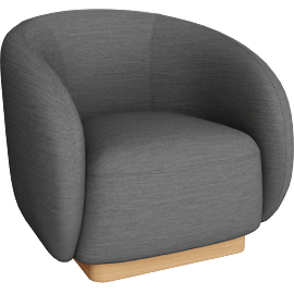 Perspective view of COMO SWIVEL LOUNGE CHAIR