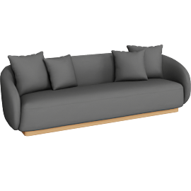 Perspective view of COMO 3 SEAT SOFA